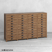 OM High chest of drawers Printmaker 4 sections Moonzana