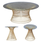 Dining table Platner table gold