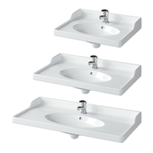 RATTVIKEN washbasin in 3 sizes, faucet OLSKAR, IKEA