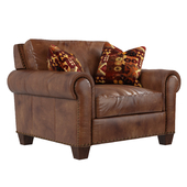 Silverado Caramel Brown Leather Chair
