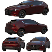 Mazda 3 2019 (low poly and game ready)
