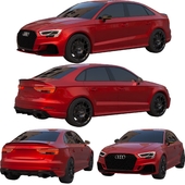 Audi RS3 Sedan 2017 (low poly and game ready)