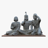 Скульптура "Три маленьких богатыря"