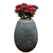 Chrysanthemums in a Uttermost vase