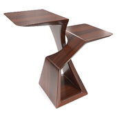 Contemporary Sapele Drink Stand or Occasional Table