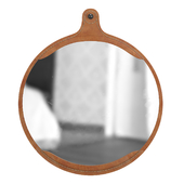 Fairmount Leather Round Mirror