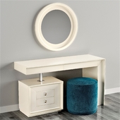 Franco Furniture | Dressing table with ottoman and mirror 5