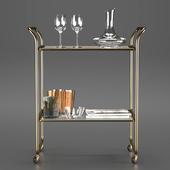 Bar Cart with Accessories 2