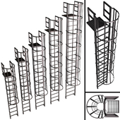 Пожарная лестница / Элементы пожарной безопасности / Roof ladder
