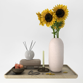Decorative Set with Sunflowers