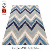Belgian wool carpet "VILLA NOVA" INDIGO
