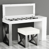 Franco Furniture | Dressing table with ottoman 7