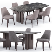 Lucylle dining chair and Gullwing table - Lema