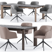 Elle chair with Delta table - Calligaris