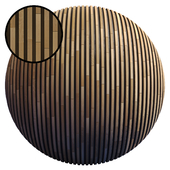 Striped Wood Panel C / PBR / PNG / 4K