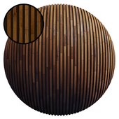 Striped Wood Panel S / PBR / PNG / 4K