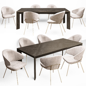 Eichholtz Tremont Table and Kinley Chair Set