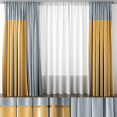 Curtain yellow-gray