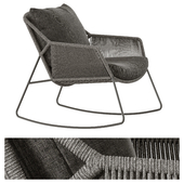 Outdoor garden wicker woven lounge rocking chair 4so Accor armchair