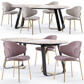Holly dining chair and Sunshine table - Calligaris