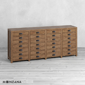 OM Chest of drawers Printmaker 4 sections Moonzana