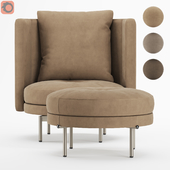 Armchair Suede Minotti Torii