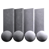 Gray raw slate stone
