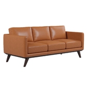 Abbyson Living Jenkins Mid Century Leather Sofa