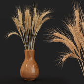 Decorative bouquet of wheat