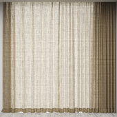 CHECKED LINEN CURTAIN