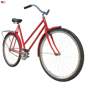Дамский красный велосипед