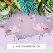 Wallpapers - Art.440 - FLAMINGOS IN LOVE