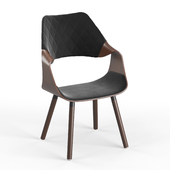 Halmar K396 chair (black / walnut)