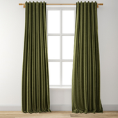 Worn Velvet Curtain - West Elm