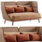Dedon Mbarq sofa with high backrest