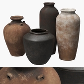 Высокие керамические вазы