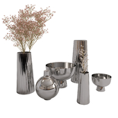 West Elm Foundation metal vases