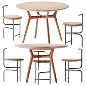 Ren Round Wooden Table by Stellar Works