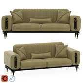Olive Leather Sofa