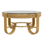 Pretzel Rattan Round Coffee Table