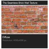 The seamless texture of old brick wall