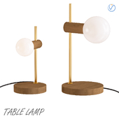 table lamp wood and gold