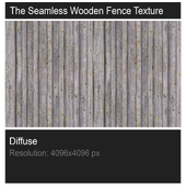 The seamless wooden fence texture
