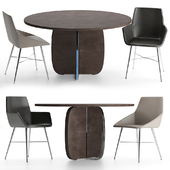 Selts Acerbis chair and Giano Acerbis table