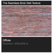 The seamless brick wall texture
