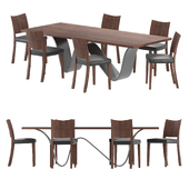 Bree E Onda table and chairs by Riva