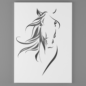 Decorative panel "Head horse"