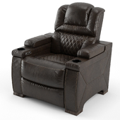 Warnerton Chocolate Power Recliner armchair