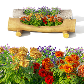 Flower bed log