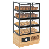 Showcase set for bread and cookies